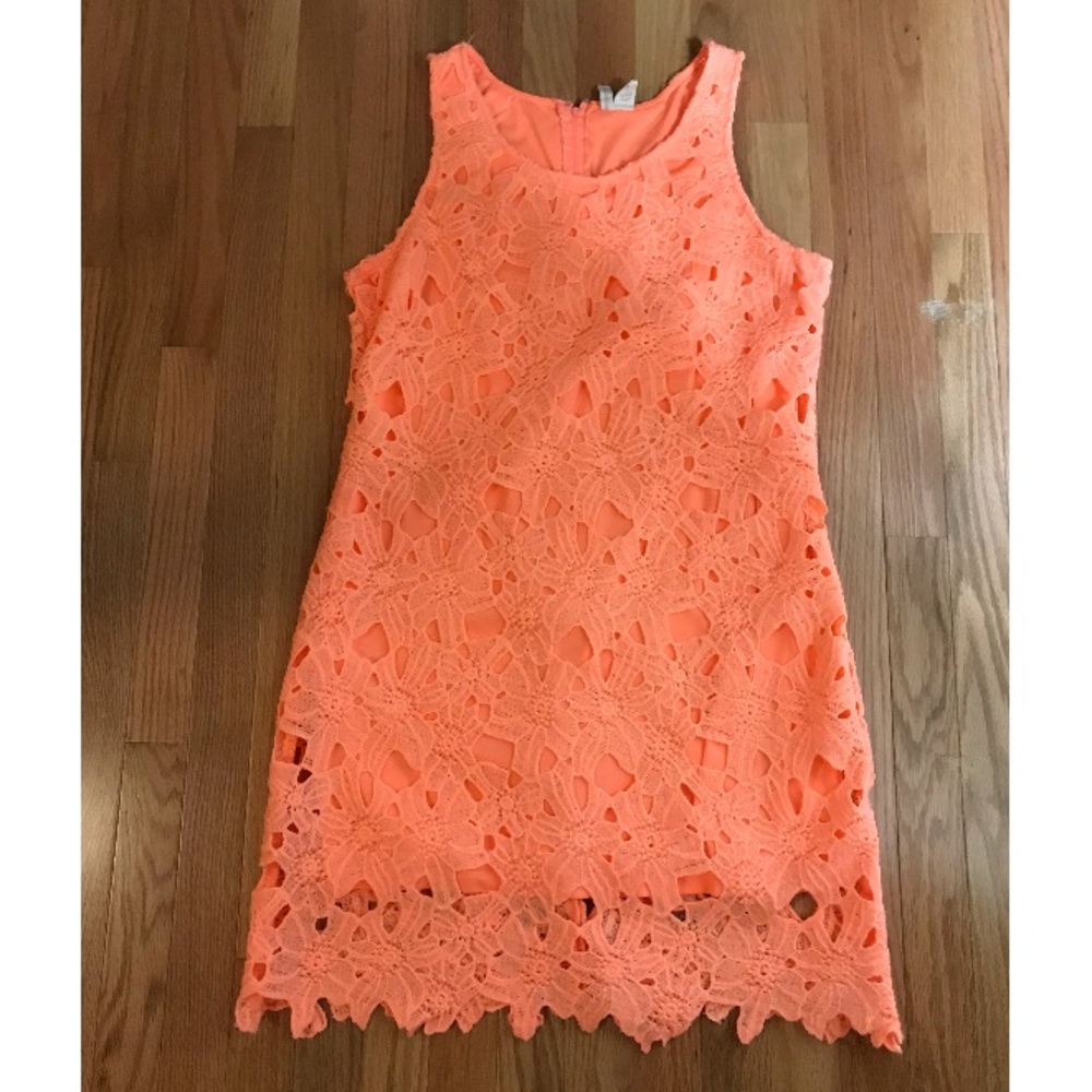 Coral Lace Dress